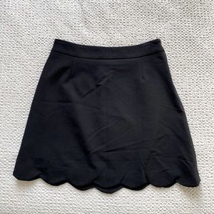 ASOS DESIGN Petite tailored a-line mini skirt with scallop hem